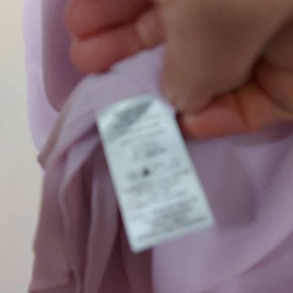 Naked Zebra light purple sleeveless blouse with ruffle detail at neckline - Picture 6 of 8